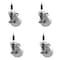 Service Caster 4'' Nylon Swivel 7/8'' Expanding Stem Caster Set with Brake, 4PK SCC-EX20S414-NYS-TLB-78-4 - alternate 1